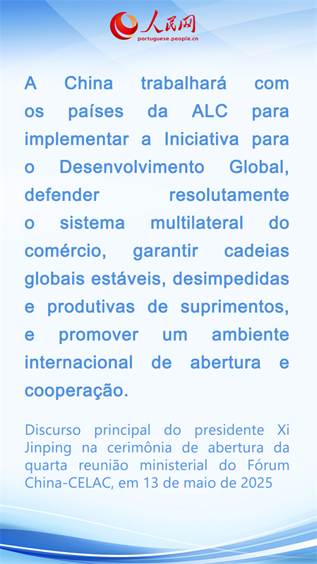 Destaques do Discurso principal do presidente Xi Jinping na cerimônia de abertura da quarta reunião ministerial do Fórum China-CELAC