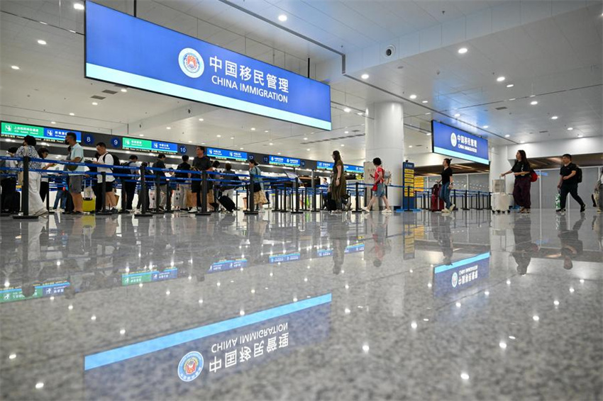 Nova instalação de inspeção de imigração inaugurada no Aeroporto Internacional de Binhai em Tianjin