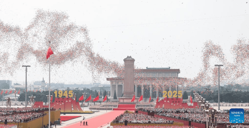 China realiza massivo desfile para marcar 80º aniversário da vitória da Segunda Guerra Mundial