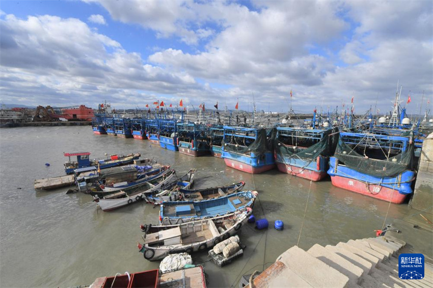 Barcos de pesca chegam ao porto e tripulantes desembarcam em preparo para Tufão Ragasa