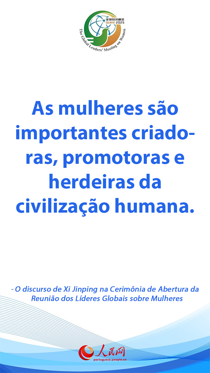 Infográfigo: Destaques do discurso de Xi Jinping na Cerimônia de Abertura da Reunião Global dos Líderes sobre Mulheres