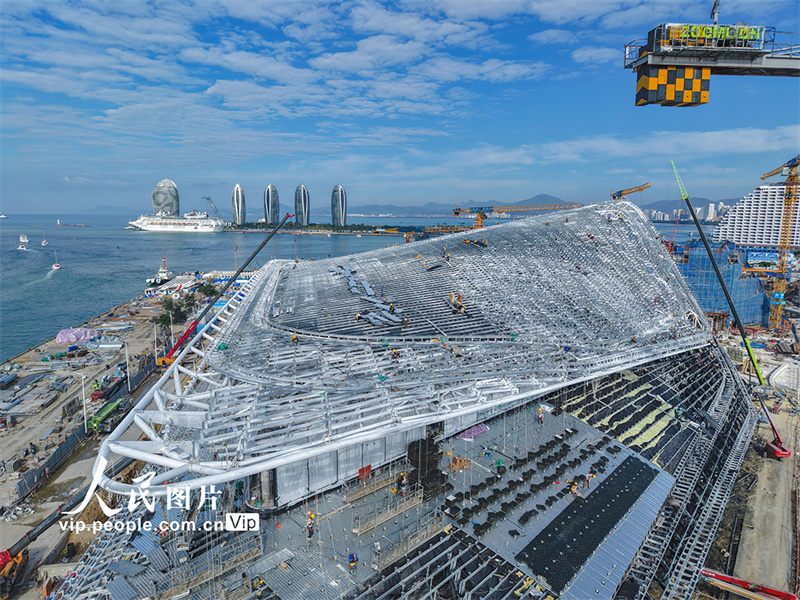Hainan: construção de projetos-chave do Porto de Livre Comércio avança rapidamente
