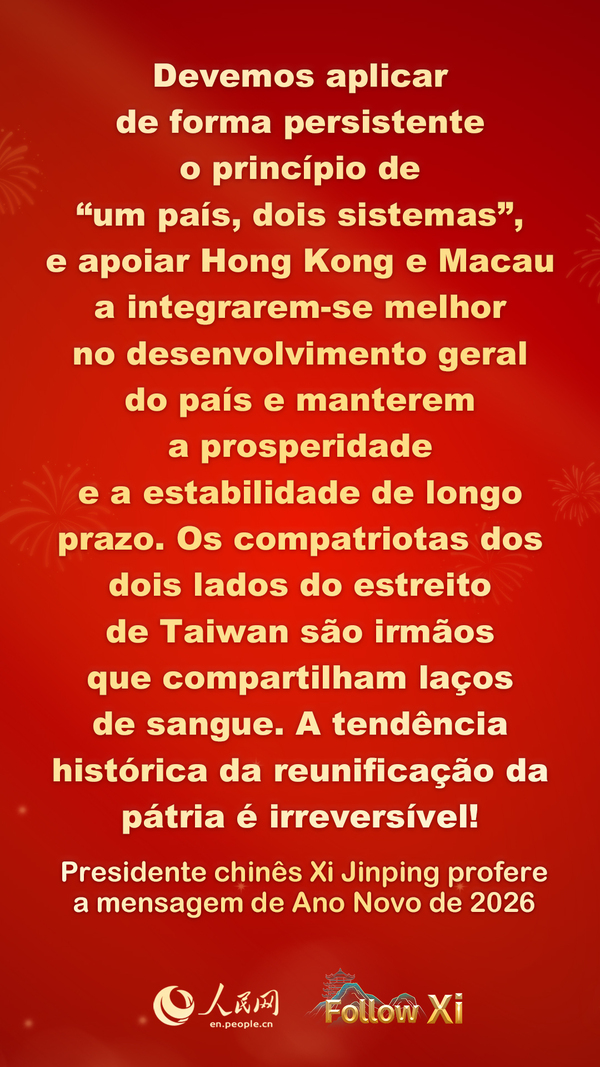 Infográfico: destaques do Discurso de Ano Novo de 2026 proferido pelo presidente Xi Jinping