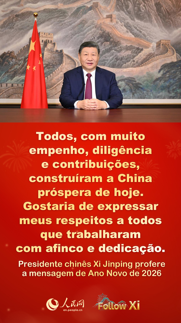 Infográfico: destaques do Discurso de Ano Novo de 2026 proferido pelo presidente Xi Jinping