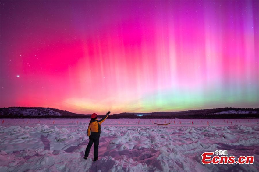 Explorando a deslumbrante aurora boreal no nordeste da China