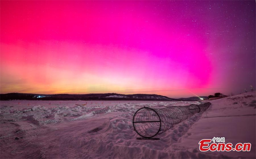 Explorando a deslumbrante aurora boreal no nordeste da China