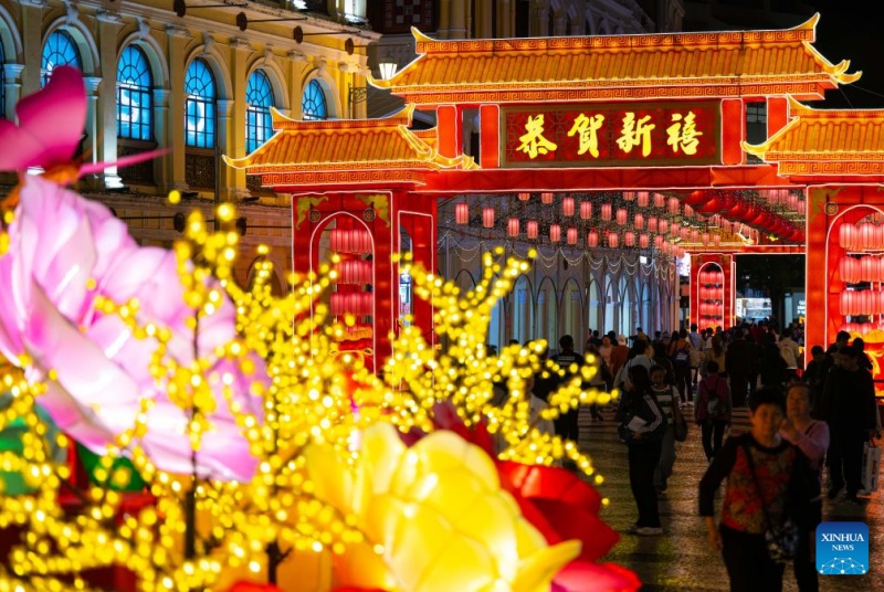 Macau: decoração festiva instalada para celebrar o próximo Ano Novo Chinês