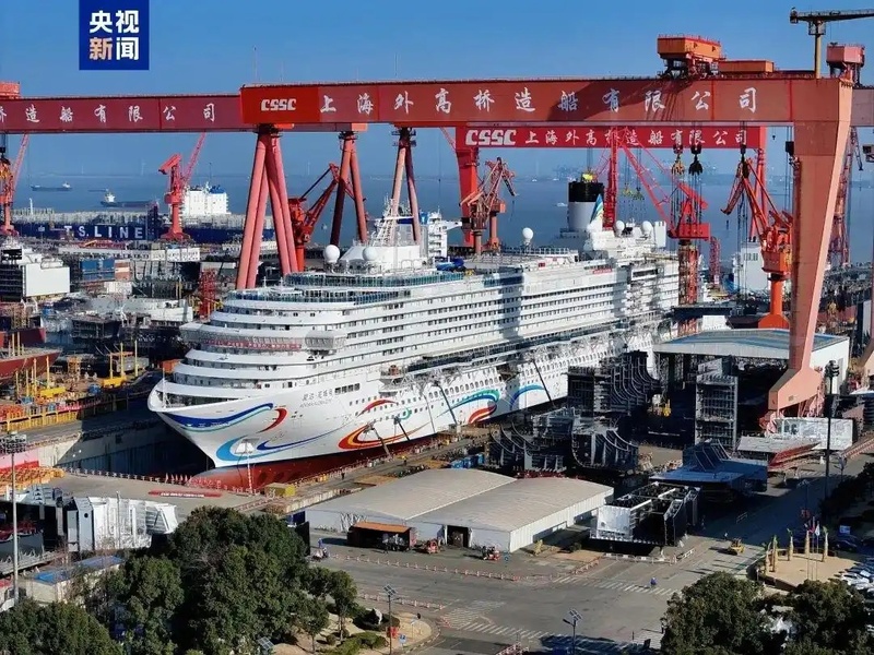 Segundo grande navio de cruzeiro construído na China será entregue até o final do ano