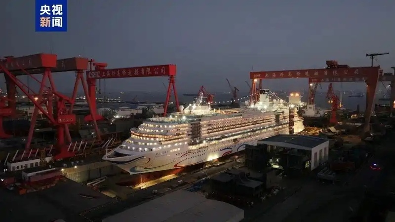 Segundo grande navio de cruzeiro construído na China será entregue até o final do ano