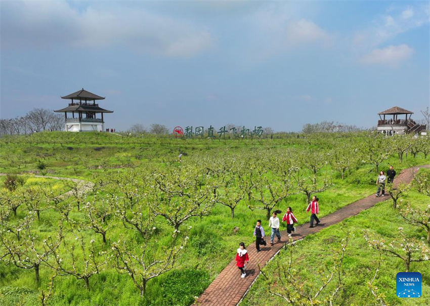 China: alunos do ensino primário e médio desfrutam de sua primeira pausa de primavera