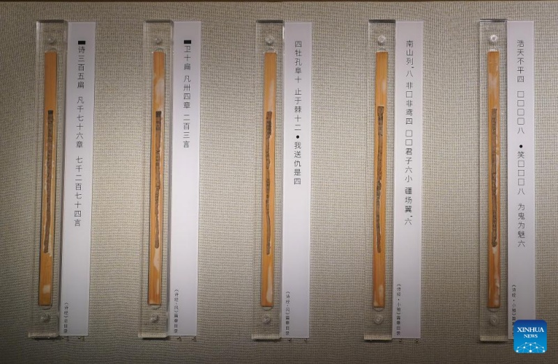 Mais de 100 tiras de bambu recém-restauradas são exibidas publicamente pela primeira vez em exposição em Nanchang