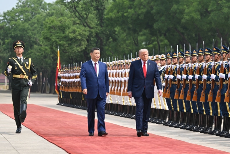 Xi Jinping realiza cerimônia de boas-vindas para Trump