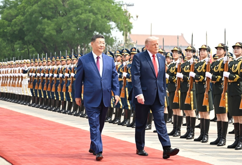 Xi Jinping realiza cerimônia de boas-vindas para Trump