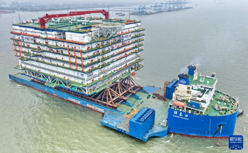 Jiangsu: estação conversora offshore de ultra grande escala oficialmente enviada de Nantong