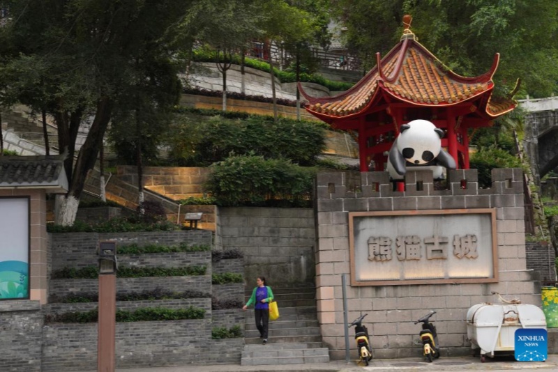 Galeria: cidade antiga com temática de panda-gigante em Sichuan