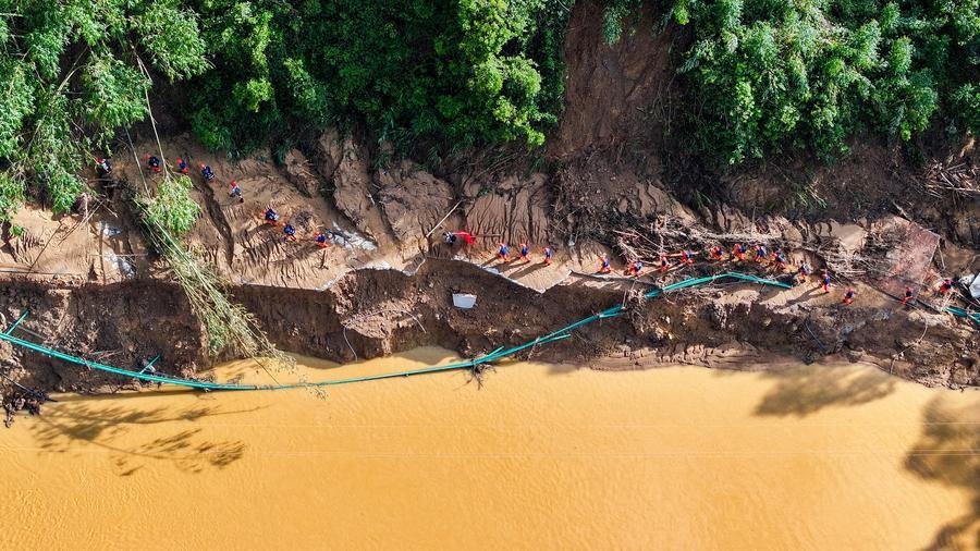 Esforços de resgate e assistência em andamento em áreas de Guangxi atingidas por inundações