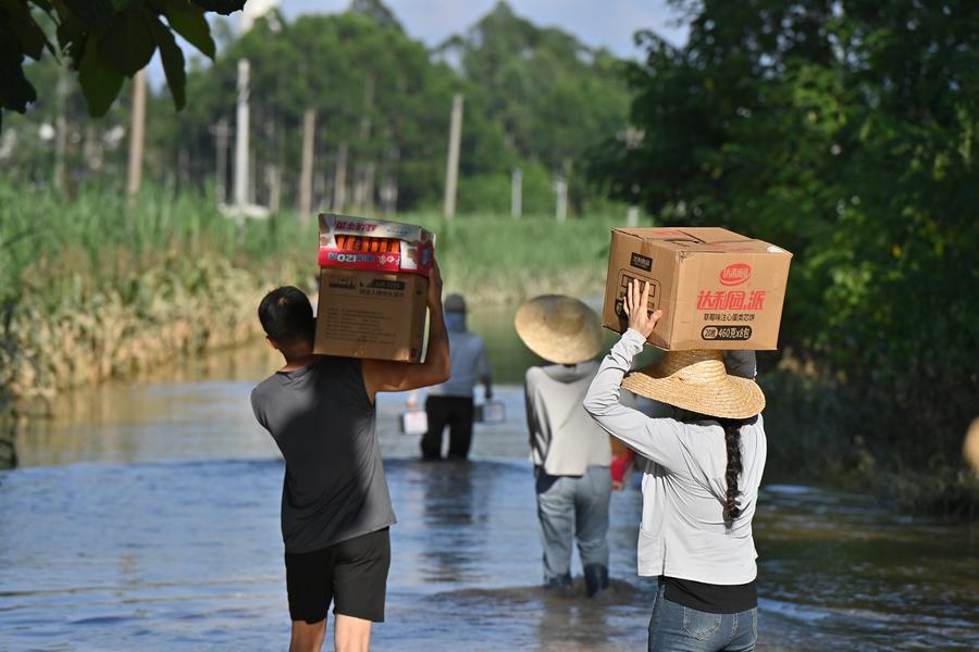 Esforços de resgate e assistência em andamento em áreas de Guangxi atingidas por inundações