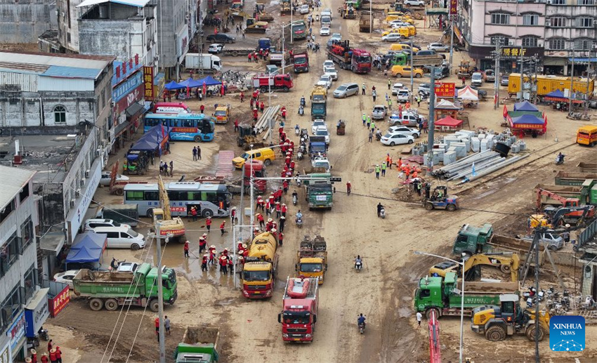Esforços de assistência e recuperação após inundações estão em andamento em Guangxi