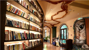 Biblioteca construída em sumidouro natural oferece experiência de leitura única no leste da ChinaUma biblioteca especial construída num sumidouro natural abriu recentemente ao público no condado de Wuyuan, na província de Jiangxi, leste da China. 