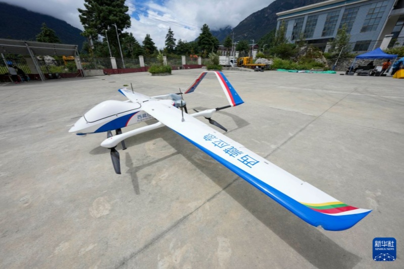 Xizang utiliza drones para monitorar possíveis riscos na áerea afetada do Porto de Gyirong