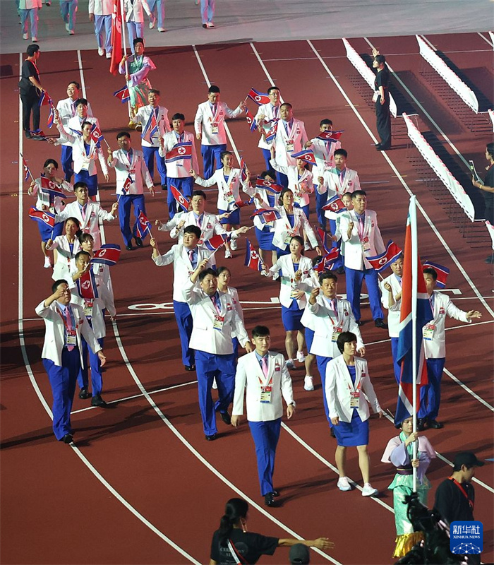 Cerimônia de abertura da 20ª edição dos Jogos Asiáticos realizada em Nagoya, Japão