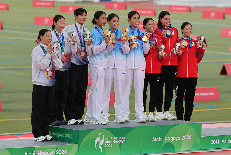 Jogos Asiáticos: China conquista ouro na prova por equipes do pentatlo moderno feminino, primeira medalha de ouro da delegação