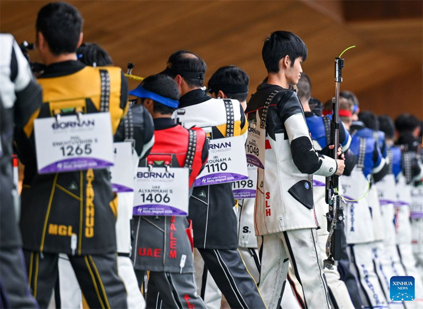 China quebra recorde mundial na prova por equipes de carabina de ar 10m masculina nos Jogos Asiáticos de Aichi-Nagoya