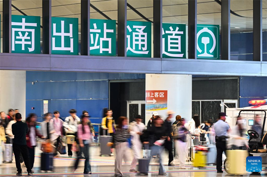 Ferrovias da China registram pico de retorno do feriado em meio a um mercado de turismo aquecido