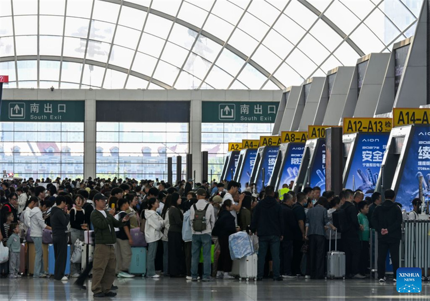 Ferrovias da China registram pico de retorno do feriado em meio a um mercado de turismo aquecido