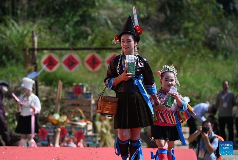 China celebra colheita do arroz glutinoso com festival tradicional em Guangxi